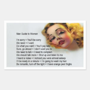 Sticker Rectangulaire Guide De L'Homme À La Femme