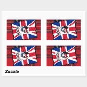 Sticker Rectangulaire Guineafowl punk (Feuille)