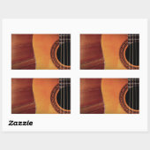 Sticker Rectangulaire Guitare acoustique (Feuille)
