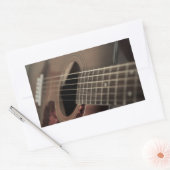Sticker Rectangulaire Guitare acoustique à six cordes (Enveloppe)