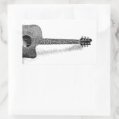 Sticker Rectangulaire Guitare classique (Sac)