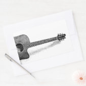 Sticker Rectangulaire Guitare classique (Enveloppe)