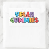 Sticker Rectangulaire Gummies Vegan colorées (Sac)