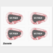 Sticker Rectangulaire Gunks Escalade carabiner (Feuille)