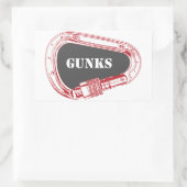 Sticker Rectangulaire Gunks Escalade carabiner (Sac)