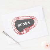 Sticker Rectangulaire Gunks Escalade carabiner (Enveloppe)