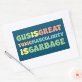 Sticker Rectangulaire gus est très toxique masculinité (Enveloppe)