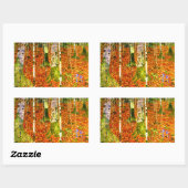 Sticker Rectangulaire Gustav Klimt Birch Trees (Feuille)