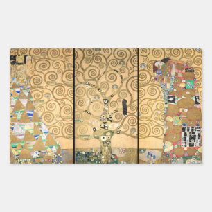 Sticker Rectangulaire Gustav Klimt - Frise Stoclet Arbre de Vie