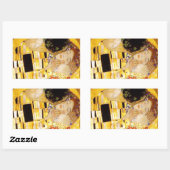 Sticker Rectangulaire Gustav Klimt La Peinture Classique Du Kiss (Feuille)