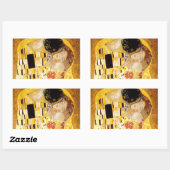 Sticker Rectangulaire Gustav Klimt La Peinture Classique Du Kiss (Feuille)