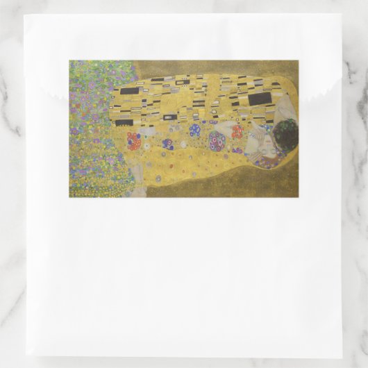 Sticker Rectangulaire Gustav Klimt "Le Baiser" (Sac)