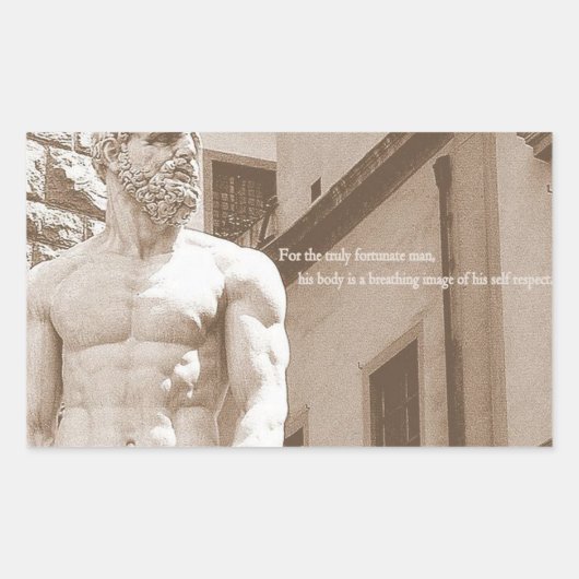 Sticker Rectangulaire Gymnase Motivationnelle (Devant)