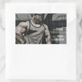 Sticker Rectangulaire Gymnase Motivationnelle (Sac)