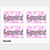 Sticker Rectangulaire Gymnaste (Feuille)