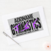 Sticker Rectangulaire Gymnastique NOM Équipe acrobatique Gymnaste à ress (Enveloppe)