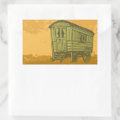 Sticker Rectangulaire Gypsy caravan (Sac)