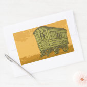 Sticker Rectangulaire Gypsy caravan (Enveloppe)