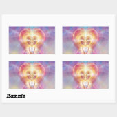 Sticker Rectangulaire H120-Coeur en feu (Feuille)