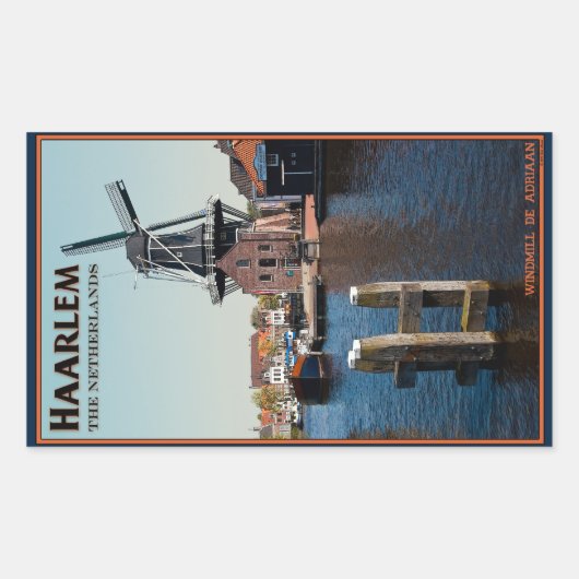 Sticker Rectangulaire Haarlem - Adriaan Windmill (Devant)