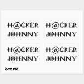 Sticker Rectangulaire hacker johnny (Feuille)