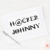 Sticker Rectangulaire hacker johnny (Enveloppe)