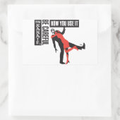 Sticker Rectangulaire Hai Karate Soyez Prudent Comment Vous L'Utilisez (Sac)