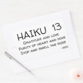 STICKER RECTANGULAIRE HAIKU 13 (Enveloppe)