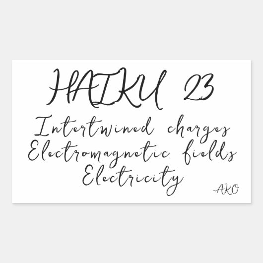 STICKER RECTANGULAIRE HAIKU 23 (Devant)