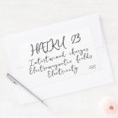 STICKER RECTANGULAIRE HAIKU 23 (Enveloppe)