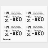 STICKER RECTANGULAIRE HAIKU 24 (Feuille)
