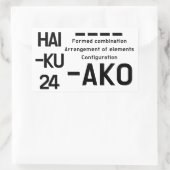 STICKER RECTANGULAIRE HAIKU 24 (Sac)