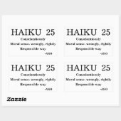 STICKER RECTANGULAIRE HAIKU 25 (Feuille)