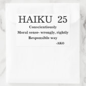 STICKER RECTANGULAIRE HAIKU 25 (Sac)