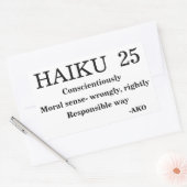 STICKER RECTANGULAIRE HAIKU 25 (Enveloppe)