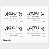 STICKER RECTANGULAIRE HAIKU 33 (Feuille)
