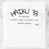 STICKER RECTANGULAIRE HAIKU 33 (Sac)