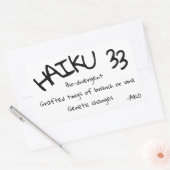 STICKER RECTANGULAIRE HAIKU 33 (Enveloppe)