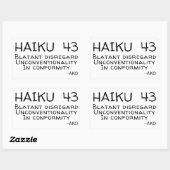 STICKER RECTANGULAIRE HAIKU 43 (Feuille)