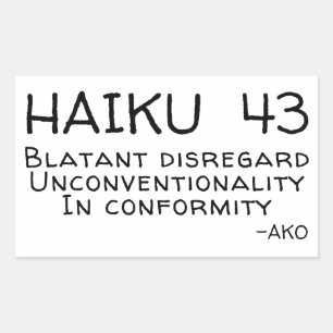 STICKER RECTANGULAIRE HAIKU 43