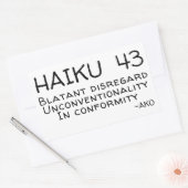 STICKER RECTANGULAIRE HAIKU 43 (Enveloppe)