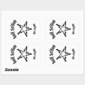 Sticker Rectangulaire Hail Seitan 1.1 (noir) (Feuille)