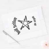 Sticker Rectangulaire Hail Seitan 1.1 (noir) (Enveloppe)