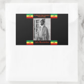 Sticker Rectangulaire Haile Selassie le Lion de Juda, Jah Rastafari (Sac)