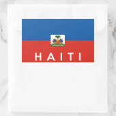 Sticker Rectangulaire haïti pays symbole nom (Sac)