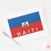Sticker Rectangulaire haïti pays symbole nom (Enveloppe)