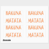 Sticker Rectangulaire Hakuna Matata - Art Tribal Africain (Feuille)