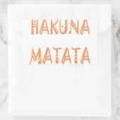 Sticker Rectangulaire Hakuna Matata - Art Tribal Africain (Sac)