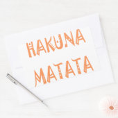 Sticker Rectangulaire Hakuna Matata - Art Tribal Africain (Enveloppe)