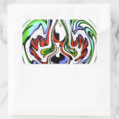 Sticker Rectangulaire Hakuna Matata avec tourbillon et dégradations Abst (Sac)